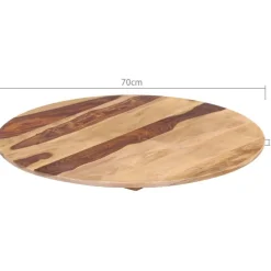 Pöytälevy, täysi seesampuu, pyöreä, 25-27 mm, 70 cm
