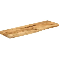 Pöytälevy 120x30x2,5 cm elävä reuna karkea täysi mangopuu (70338)