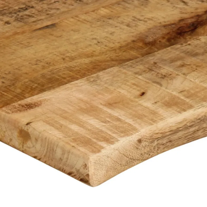 Pöytälevy 110x60x2,5 cm elävä reuna karkea täysi mangopuu (70359)