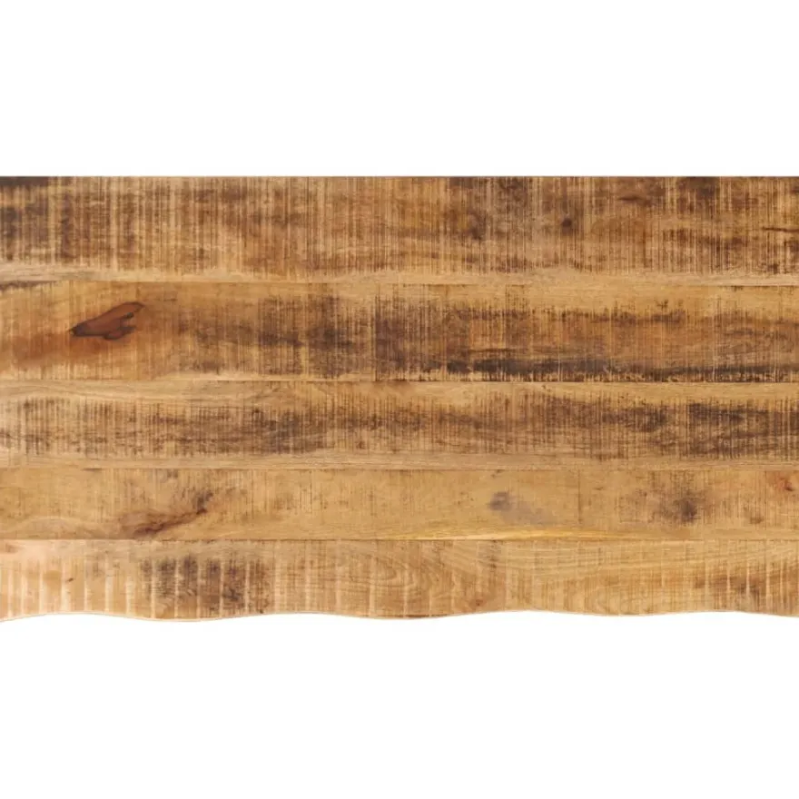 Pöytälevy 110x60x2,5 cm elävä reuna karkea täysi mangopuu (70359)