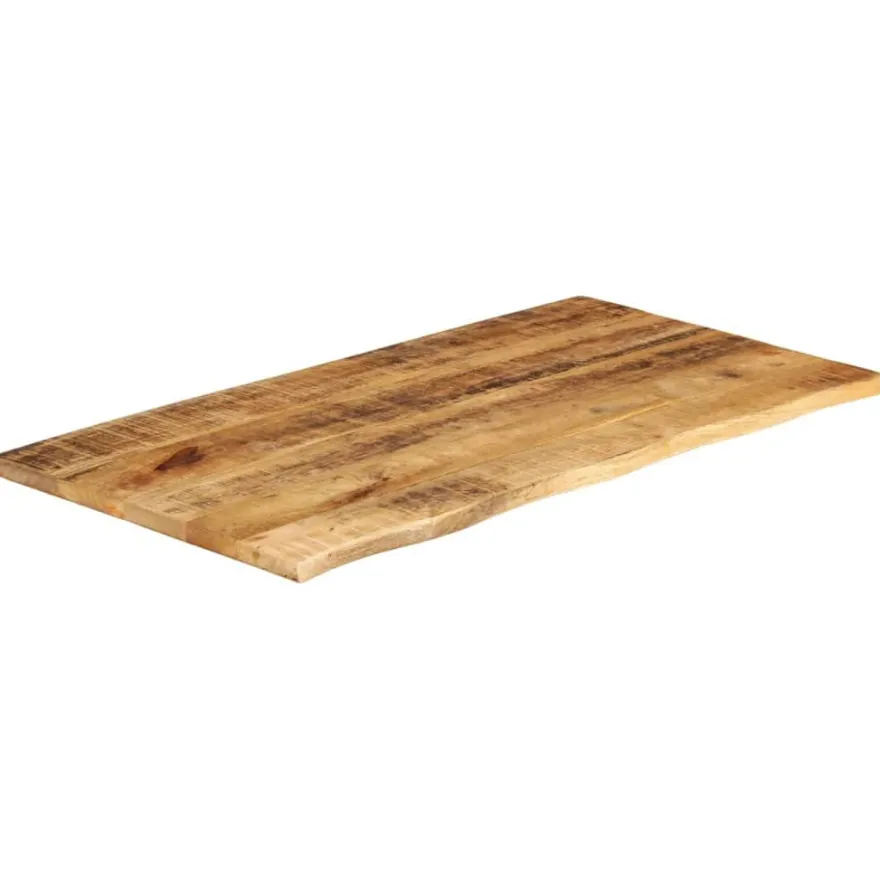 Pöytälevy 110x60x2,5 cm elävä reuna karkea täysi mangopuu (70359)