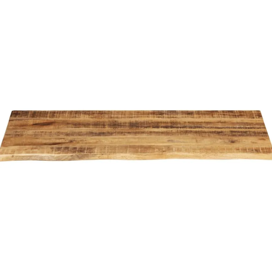 Pöytälevy 110x60x2,5 cm elävä reuna karkea täysi mangopuu (70359)