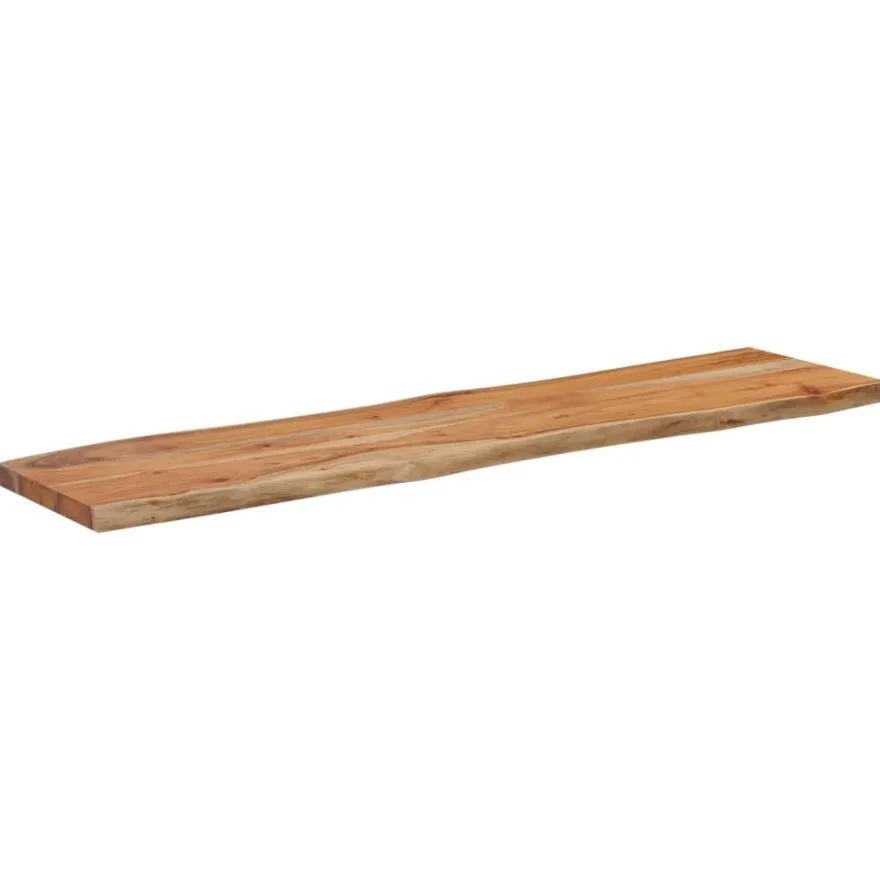 Pöytälevy 160x40x2,5 cm suorakaide täysi akasiapuu elävä reuna (70616)