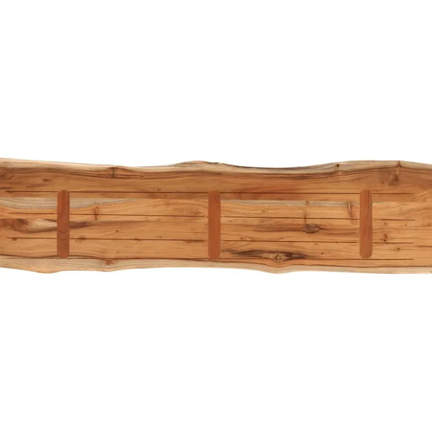 Pöytälevy 160x40x2,5 cm suorakaide täysi akasiapuu elävä reuna (70616)