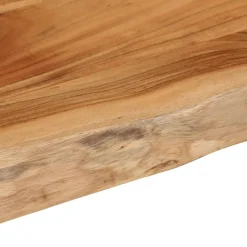 Pöytälevy 90x40x3,8 cm suorakaide täysi akasiapuu elävä reuna (70299)