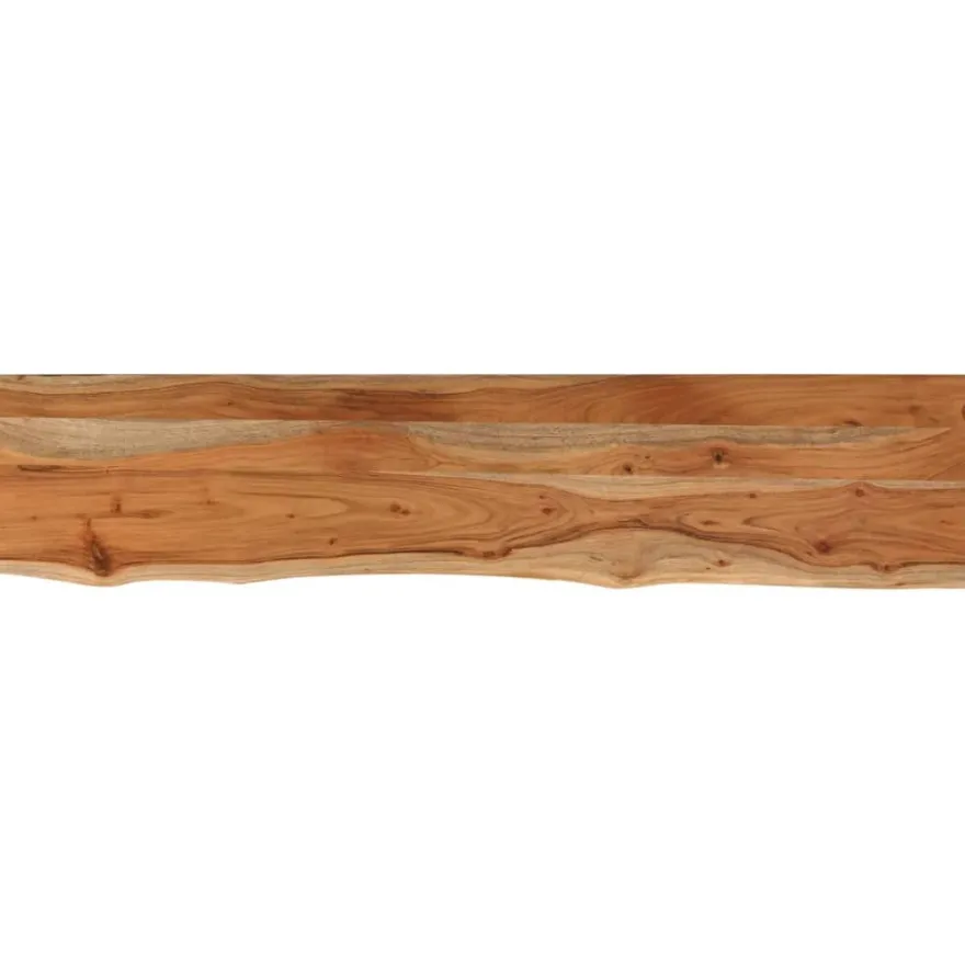 Pöytälevy 140x30x2,5 cm suorakaide täysi akasiapuu elävä reuna (70243)