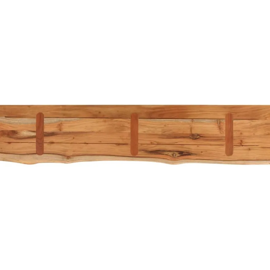 Pöytälevy 140x30x2,5 cm suorakaide täysi akasiapuu elävä reuna (70243)