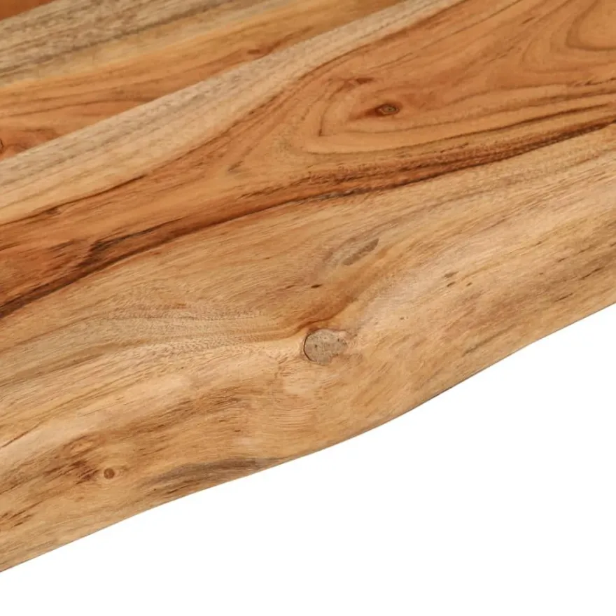 Pöytälevy 140x30x2,5 cm suorakaide täysi akasiapuu elävä reuna (70243)