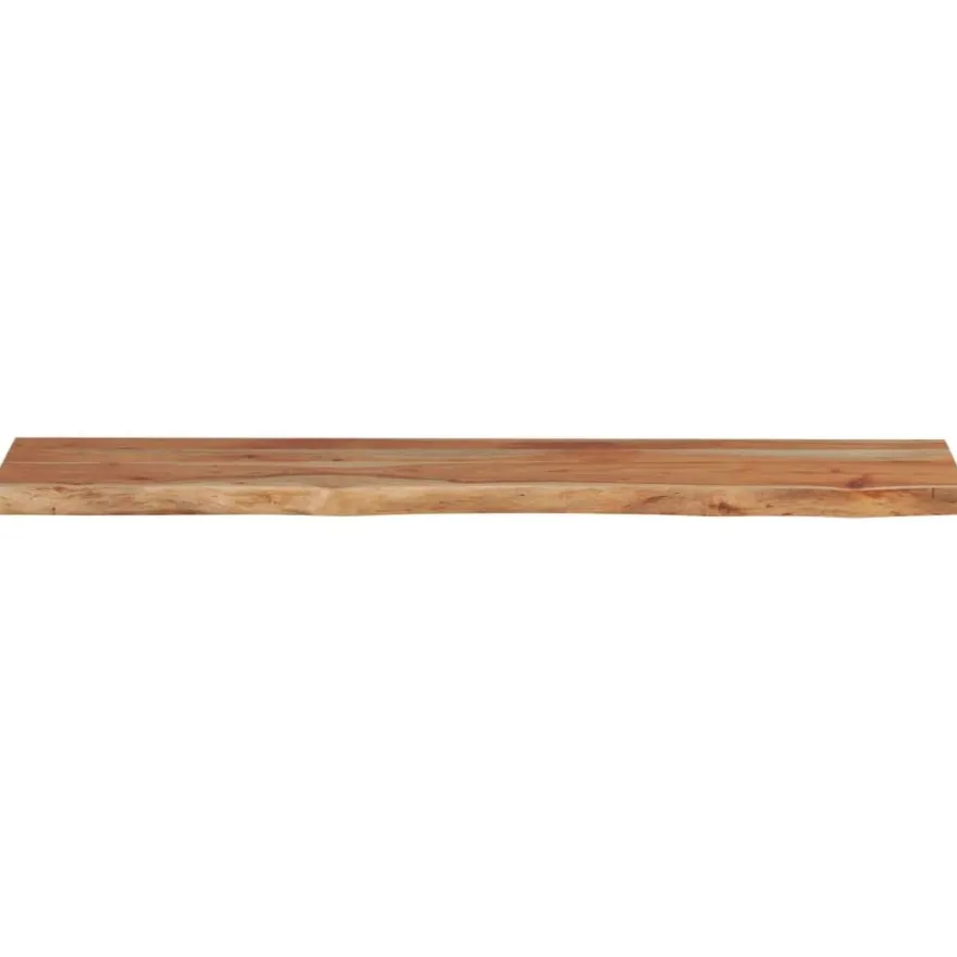 Pöytälevy 140x30x2,5 cm suorakaide täysi akasiapuu elävä reuna (70243)