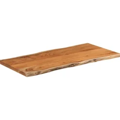 Pöytälevy 80x40x2,5 cm suorakaide täysi akasiapuu elävä reuna (70610)