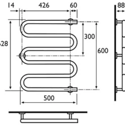 Pyyhekuivain Sentakia EN 600, 500x628mm, rst