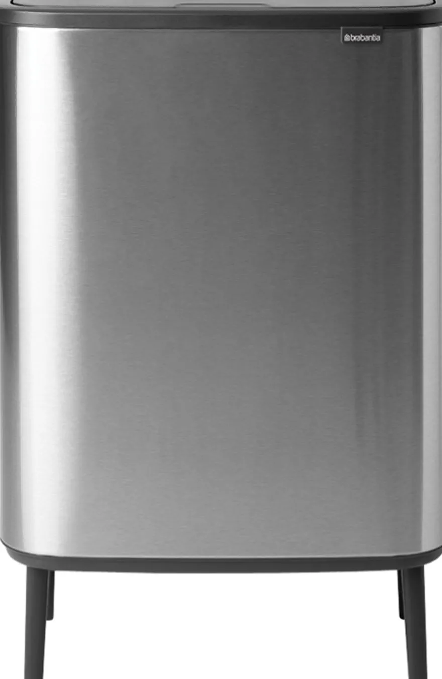 Roska-astia Brabantia Bo Touch Hi, 2 x 30L, Matt Steel Fingerprint Proof