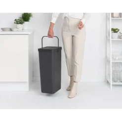 Roska-astia Brabantia Sort & Go, 40L, harmaa