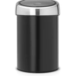 Roska-astia Brabantia Touch Bin, 3L, Matt Black