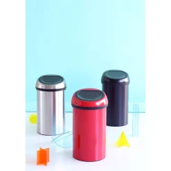 Roska-astia Brabantia Touch Bin 60L, Matt Black/musta kansi