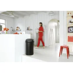 Roska-astia Brabantia Touch Bin 60L, Matt Black/musta kansi