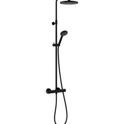 Sadesuihkusetti Damixa Core, termostaattihanalla, suihkupää ⌀230mm, matta musta