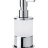 Saippua-annostelija Bemeta Omega, 80x80x160 mm, 200 ml, vapaasti seisova, hopea