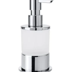 Saippua-annostelija Bemeta Omega, 80x80x160 mm, 200 ml, vapaasti seisova, hopea