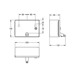 Saippua-annostelija KWC RODX619, rst, satiinipintainen