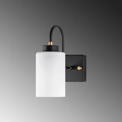 Seinävalaisin Linento Lighting Duzsuz 13141, 24cm, musta/valkoinen