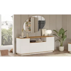 Senkki Linento Furniture Fr15-Aw, 180x75cm, ruskea/valkoinen