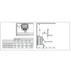 Sähkökiuas Harvia The Wall Combi SW90S, 9kW, 8-14m³, manuaalitäyttö, erillinen ohjaus