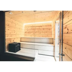 Sähkökiuas Harvia Virta Combi HL70SA, 6.8kW, 5-10m³, automaattitäyttö, erillinen ohjaus, musta