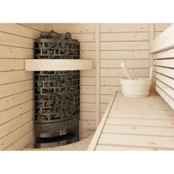 Sähkökiuas SAWO Aries Corner Black NS, 6kW, 5-8m³, erillinen ohjaus