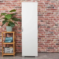 Siivouskaappi Linento Furniture Tuval 063, leveys 50cm, korkeus 176cm, valkoinen