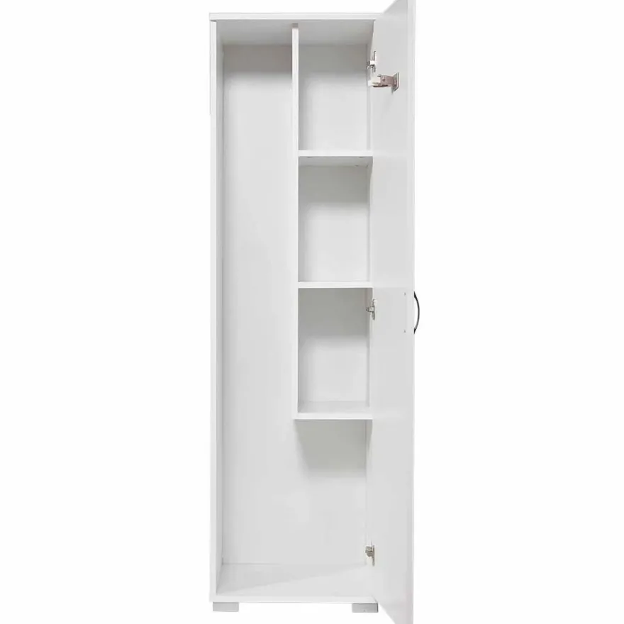 Siivouskaappi Linento Furniture Tuval 063, leveys 50cm, korkeus 176cm, valkoinen