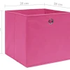 Säilytyslaatikot 10 kpl kuitukangas 28x28x28 cm pinkki