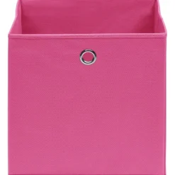 Säilytyslaatikot 10 kpl kuitukangas 28x28x28 cm pinkki
