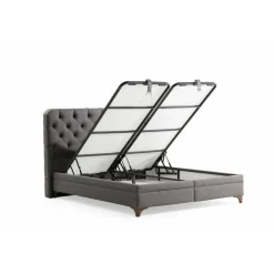 Säilytyssänky + sängynpääty Linento Furniture Samira, ilman patjaa, harmaa