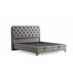 Säilytyssänky + sängynpääty Linento Furniture Samira, ilman patjaa, harmaa