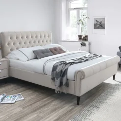 Sängynrunko Home4You Lucia 160x200cm, beige