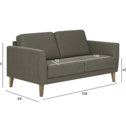 Sohva Home4You Lando 2-istuttava, beige