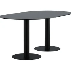 Soikea ruokapöytä Venture Home Pillan, 180x100cm, musta