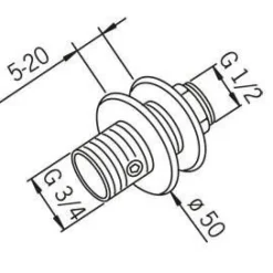 Suihkukaappiliitin Oras 287525 sululla kromi