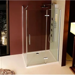 Suihkunurkan allas Interia 71565-SET-L, kivimassa, 1000x700mm, vasen