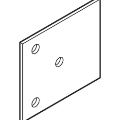 Suihkuseinän välilevy INR Arc -saranaan, 2 mm, kromi