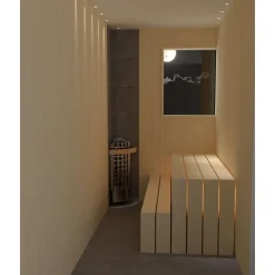 Suojakaide Harvia HTRC3, Glow Corner-kiukaalle, lämpökäsitelty puu