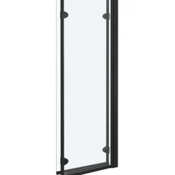 Taittuva suihkukaappi 3 paneelia ESG 130x138 cm musta