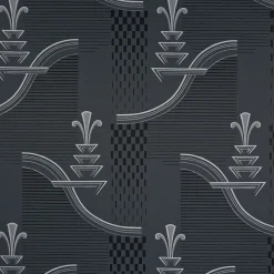 Tapetti Sandudd Arkiv 5131-2, 0,53x11,2m, non-woven, Art Deco, musta