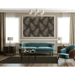 Tapetti Sandudd Mata Hari 38009-4, vinyylipinta, ornamentti, musta