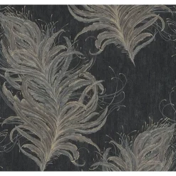 Tapetti Sandudd Mata Hari 38009-4, vinyylipinta, ornamentti, musta