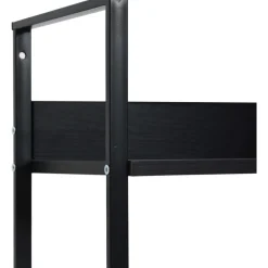 5-tasoinen kirjahylly, musta, 60x27,6x158,5 cm, lastulevy