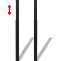 Teleskooppiset pöydänjalat 4 kpl musta 710 mm-1100 mm, Verkkokaupan poistotuote