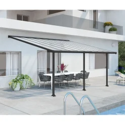 Terassikatos Palram-Canopia Olympia, 3x5,46m, harmaa/kirkas