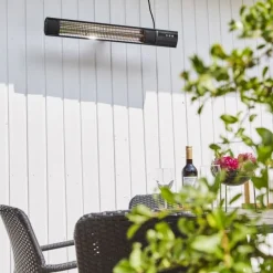 Terassilämmitin HEAT1 Eco Pro-line, 650-2000W, kaukosäädin, musta